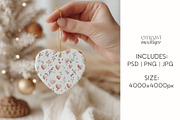 Ceramic Heart Ornament Mockup, a Merchandise Mockup by EmpaviMockups (Thumbnail 5 of 8)