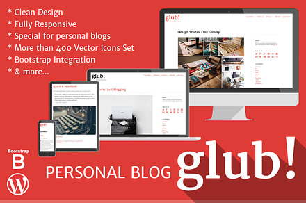 Glub! Personal Blog WordPress Theme