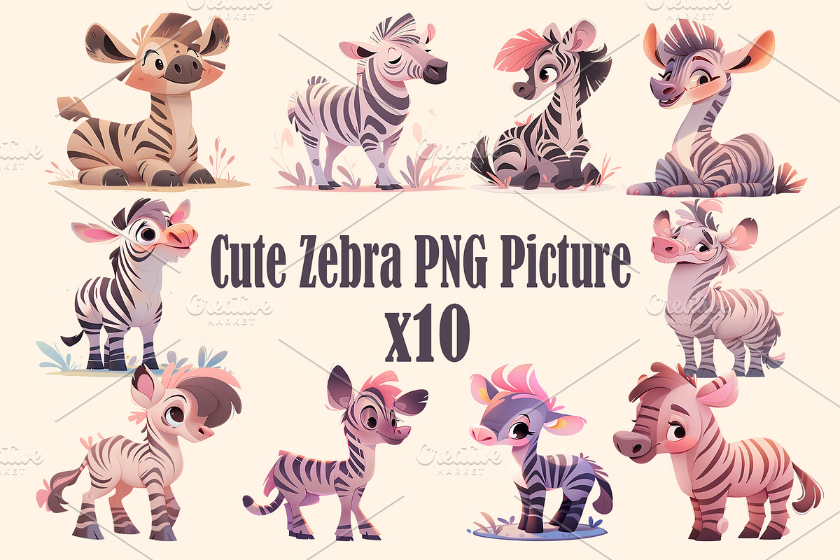 Cute animal collection 400 PNG, an Animal Illustration by DesignFolioHub (Photo 29 of 34)