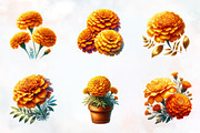 Fall Marigold Clipart, an Illustration by RobertsArt (Thumbnail 5 of 7)