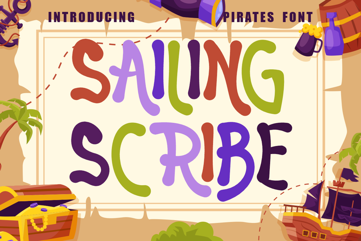 Sailing Scribe - Pirate Font, a Font by PutraCetol Studio (Photo 1 of 11)