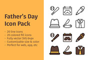 40 Fathers Day Icon Pack, a Duotone Icon by Bilicube Studio (Thumbnail 1 of 4)