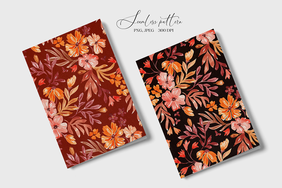 Fall floral seamless pattern, a Pattern Graphic by SirenaArt (Photo 16 of 19)