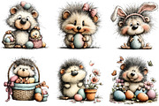 Whimsical Easter Hedgehog Clipart, an Illustration by Sublimation Artist (Thumbnail 7 of 7)