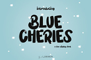 Blue Cheries - Fun Display Font, a Sans Serif Font by erlosDESIGN (Thumbnail 1 of 10)