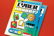 White Blue Cyber Monday Flyer Set, a Flyer Template by graphicook (Thumbnail 4 of 6)