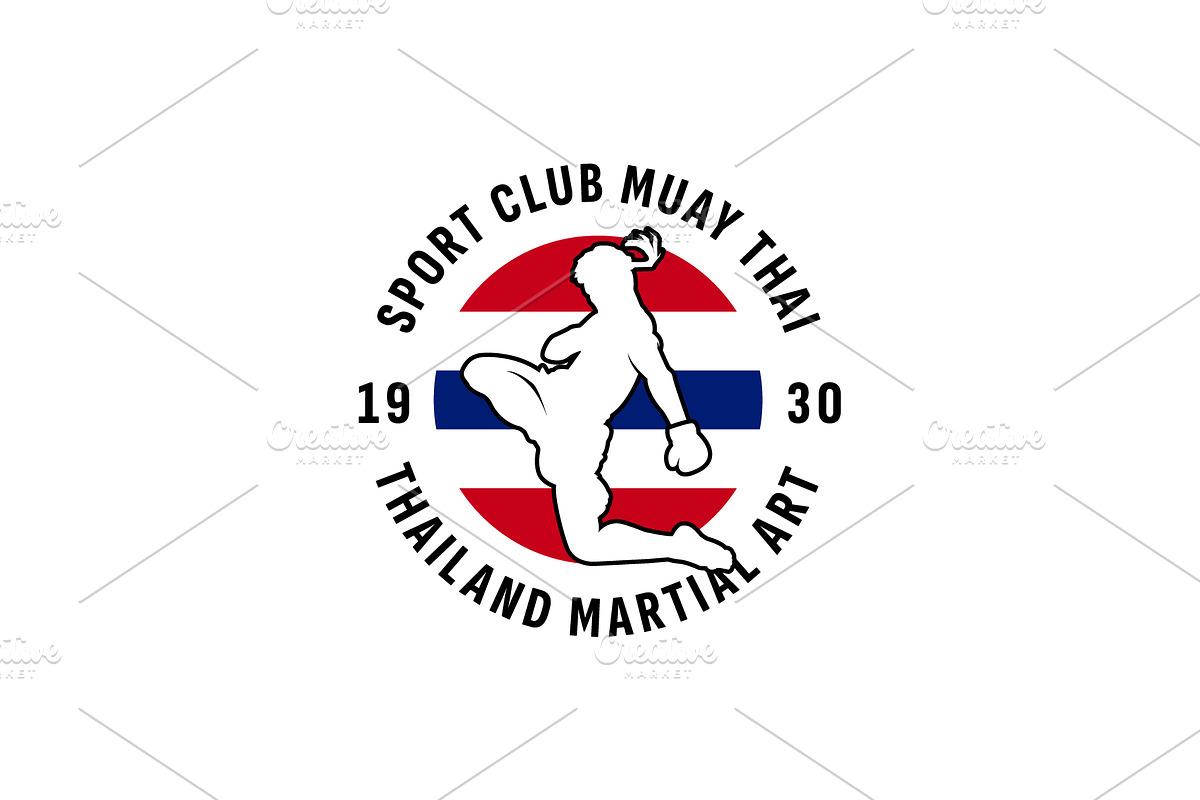 Muay thai logo icon illustration, a Branding & Logo Template by Dyn Studio