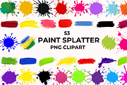 53 Paint Splatter PNG Clipart, a Graphic by Graphicspixel (Thumbnail 1 of 10)