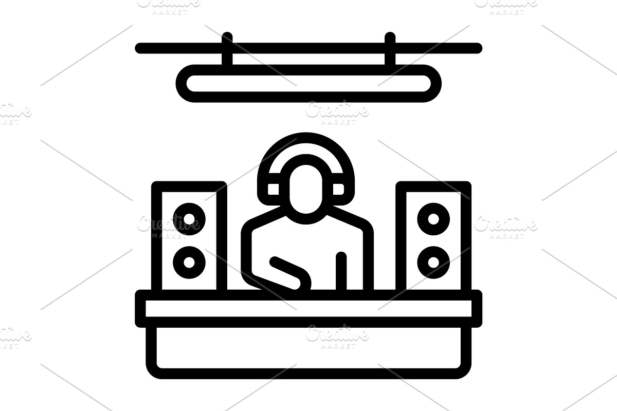 Producers composer black icon, an Outline Icon by Creative priyanka