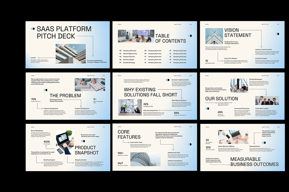 Gradient SaaS Pitch Deck GSL, a Presentation Template by Neermana (Photo 2 of 4)