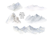 Watercolor Mountains Clipart, a Background Graphic by Lemon design (Thumbnail 2 of 8)
