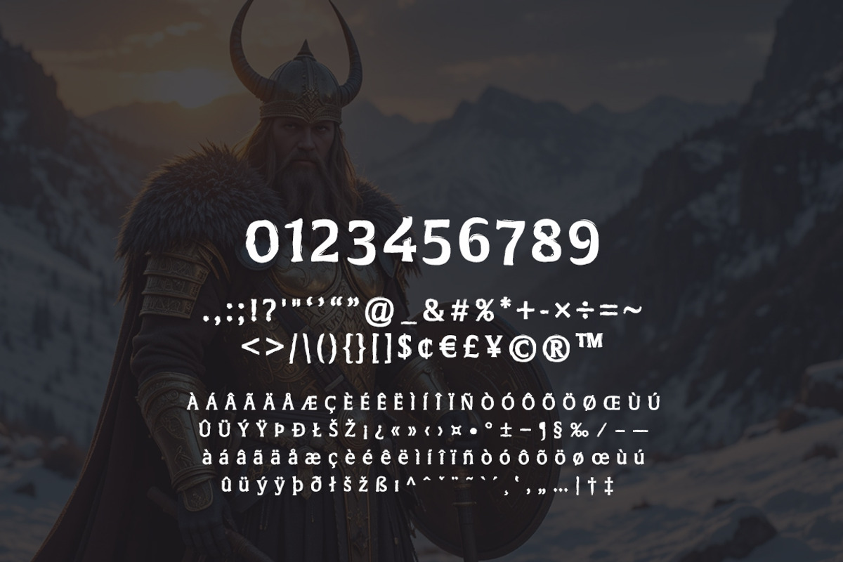Dark Viking Font, a Serif Font by yantodesign (Photo 9 of 9)