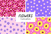 Groowy flowers, seamless pattern set, a Pattern Graphic by Good Studio (Thumbnail 1 of 12)