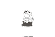 Purrfect Barista Hand Drawn Clipart, an Illustration by Anastasiya Klempach (Thumbnail 2 of 13)