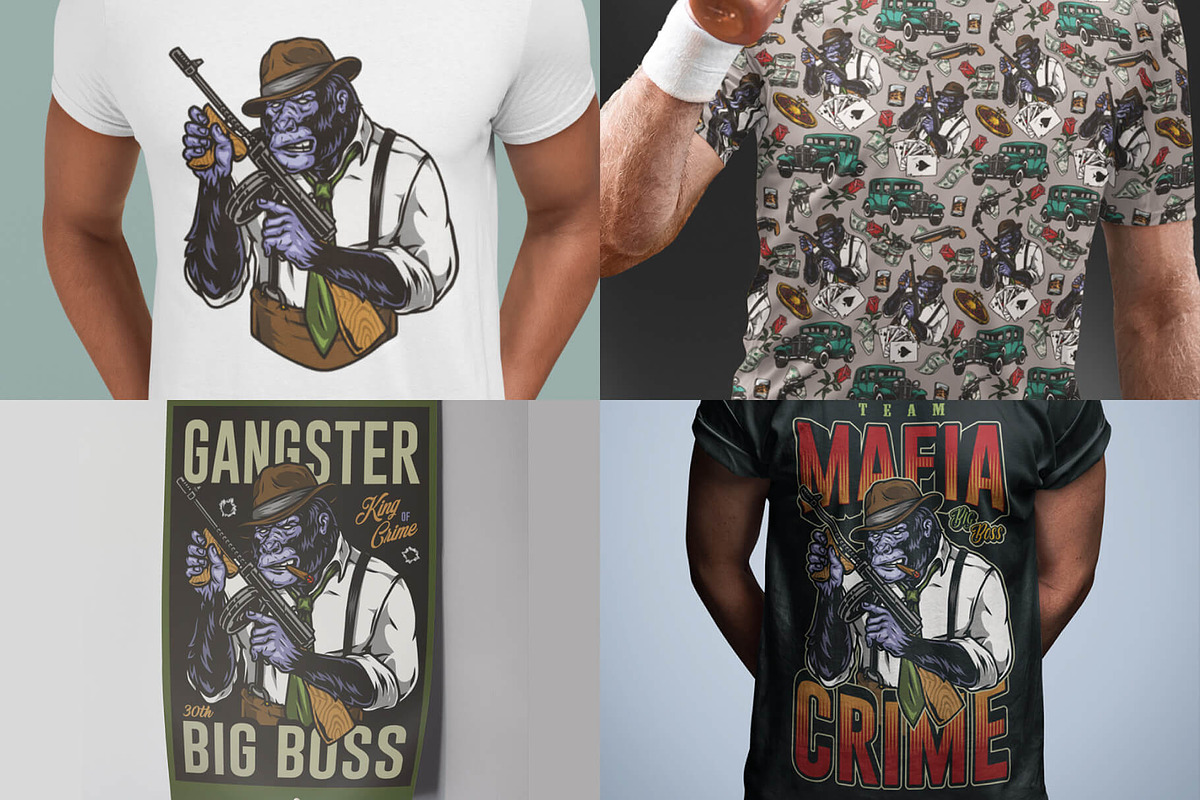 Mafia illustrations, a Branding & Logo Template by DGIM studio (Photo 4 of 5)