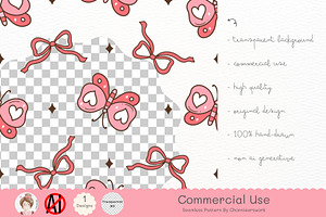 Groovy Valentine Butterfly Seamless