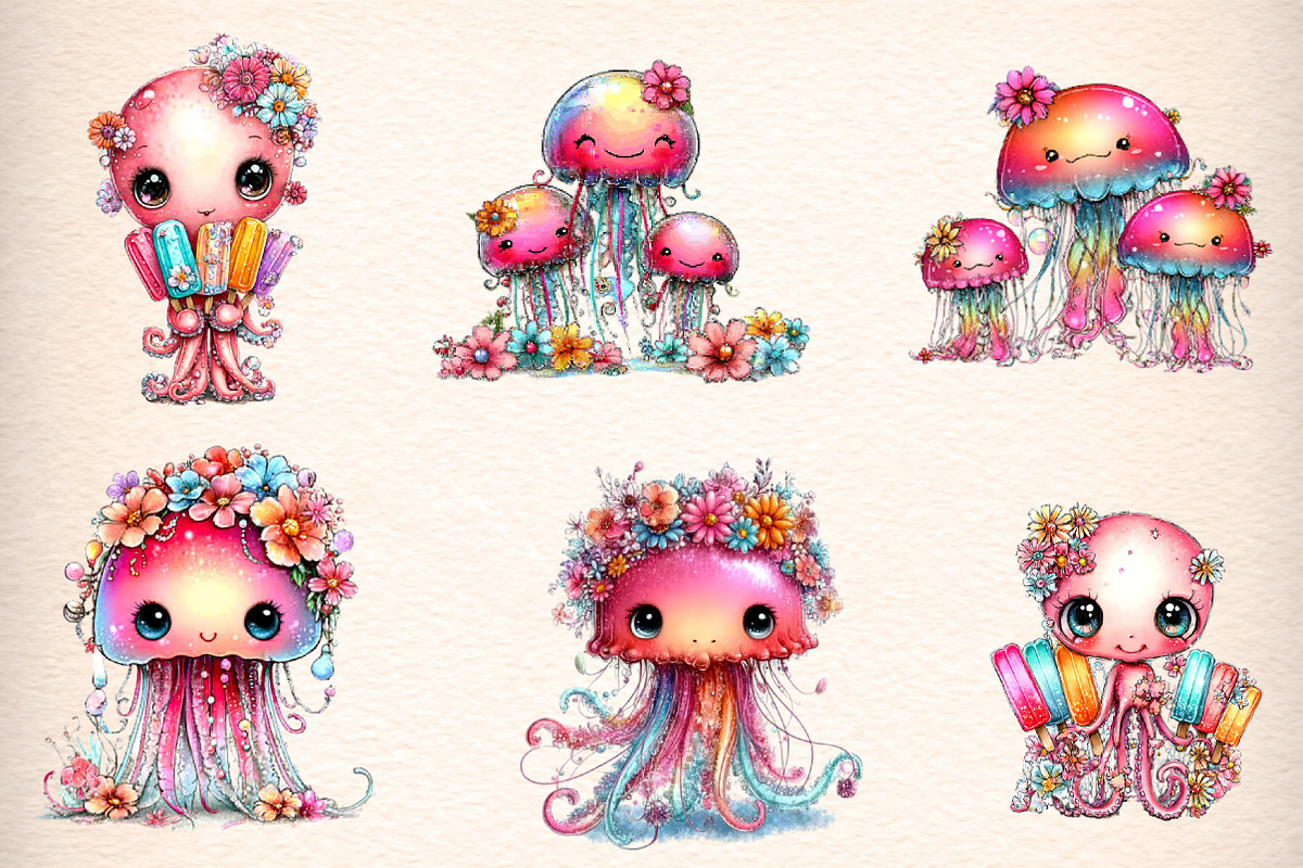 Sea Animals Clipart Bundle, an Illustration by Digital Artistic99 (Photo 2 of 11)