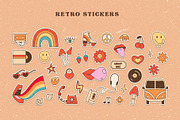 Groovy Summer - Retro Hippie Clipart, an Illustration by millering (Thumbnail 8 of 15)