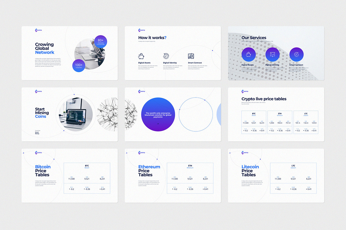 CRYPTO Keynote Template (Light), a Presentation Template by ShapeSlide (Photo 3 of 17)