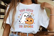 Too Cute to Spook Ghost & Pumpkin, an Illustration by CrexoraLab (Thumbnail 2 of 4)