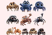 Cute Spider Clipart PNG Bundle, a Graphic by M9 Design (Thumbnail 7 of 9)