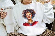 Sweet Cute Christmas Mrs Santa Claus, an Illustration by Sublimation Artist (Thumbnail 4 of 6)