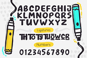 Messy Notebook - Textured Font, a Font by Andrea De Oliveira (Thumbnail 2 of 5)
