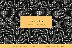 Artistic Seamless Patterns Set, a Pattern Graphic by Curly_Pat