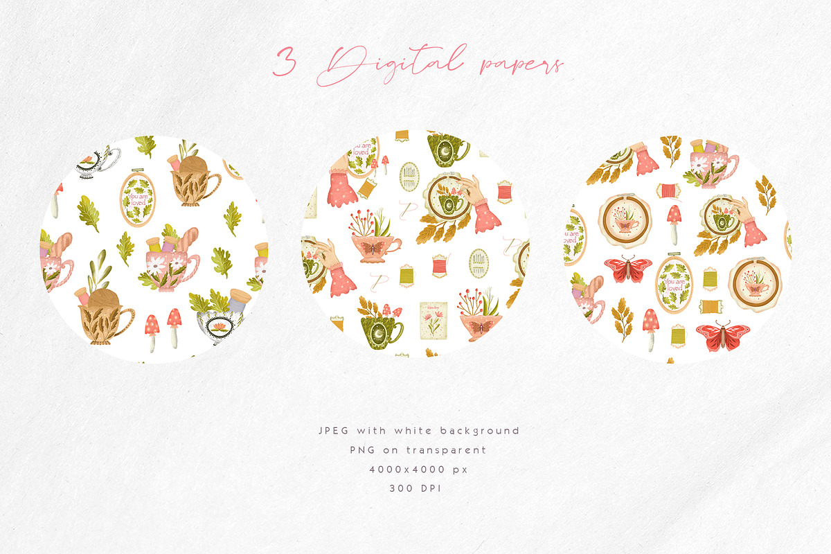 Embroidery lover clipart set, an Object Illustration by Yelloo Fish (Photo 6 of 10)