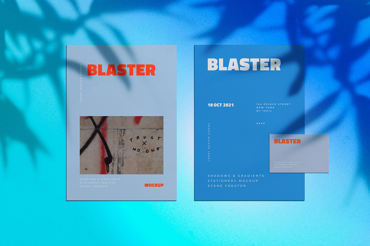 BLASTER Shadow Gradient Mockup Scene, a Product Mockup by LEROY Design (Photo 4 of 10)