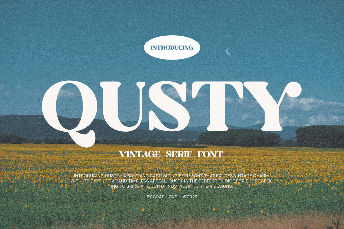 Qusty Elegant Serif Font Typeface, a Serif Font by Graphicxell (Photo 1 of 7)