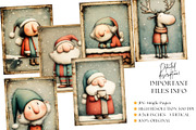 Quirky Santa Printable Christmas, a Seasonal Illustration by Nicole Branger Art (Thumbnail 14 of 15)