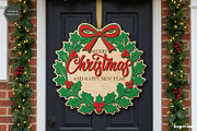 Christmas Door Sign Svg Bundle, a Decorative Illustration by svgocean (Thumbnail 2 of 11)