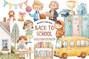 Cute School Supplies PNG, an Illustration by TatiMockup (Thumbnail 1 of 5)