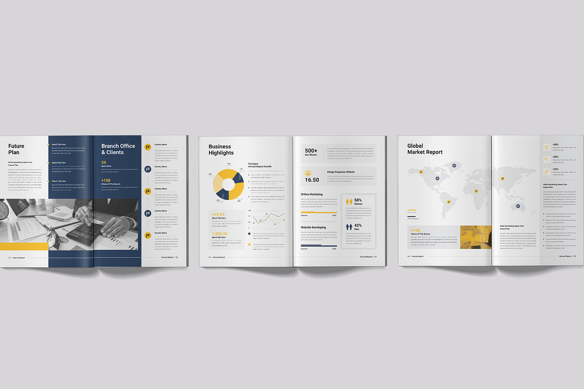 Annual Report Brochure Template, a Brochure Template by Spark_Creative (Photo 7 of 9)