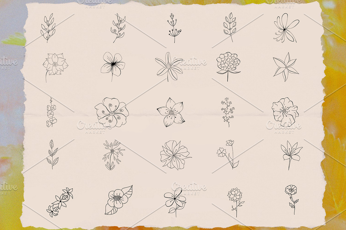 Bundle 105 Vector Botanical Elements, an Illustration by Mariia Kovalchuk (Photo 6 of 6)