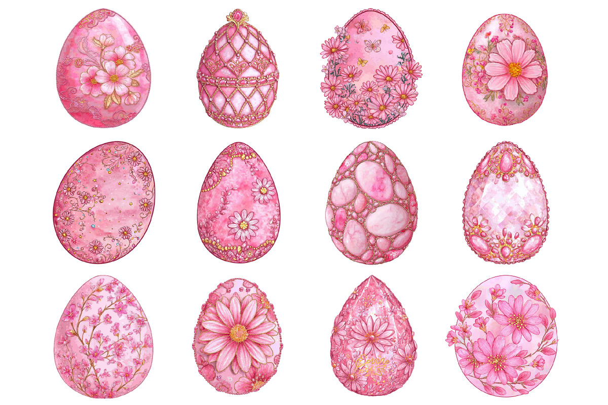 Whimsicale Aster Egg Clipart, a Graphic by CitraGraphics (Photo 2 of 4)