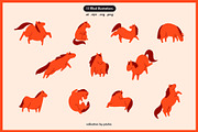 Hand Drawn Vector Horse Set, an Animal Illustration by Pásha (Thumbnail 2 of 5)