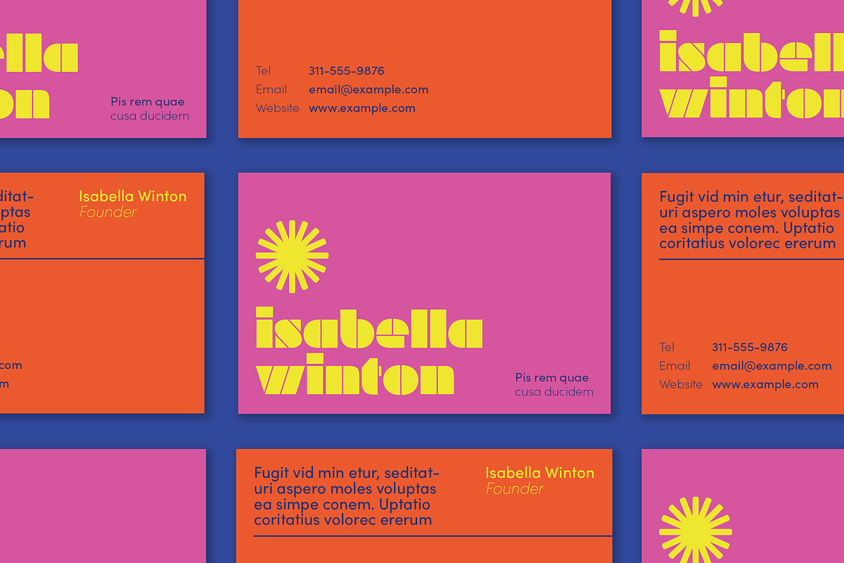 Bold Buisiness Card Design with Pink, a Business Card Template by wavebreak
