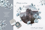 Misty mountains - watercolor clipart, a Decorative Illustration by long summer (Thumbnail 2 of 10)
