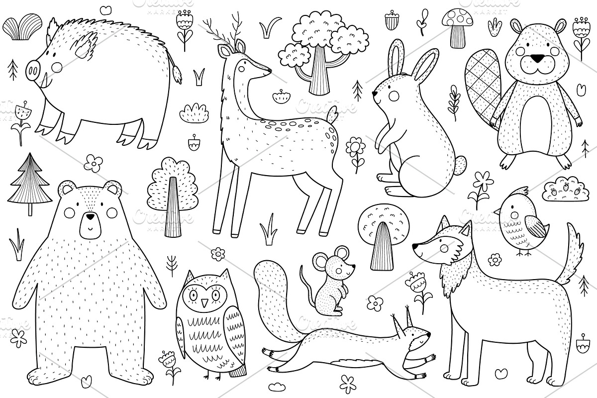 Forest Animals Collection, an Animal Illustration by Gulnara Sabirova (Photo 6 of 15)