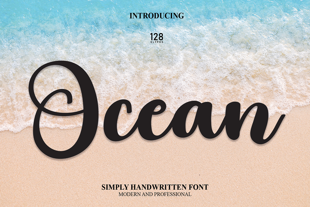 Ocean | Script Font, a Script Font by Scratchones (Photo 1 of 8)