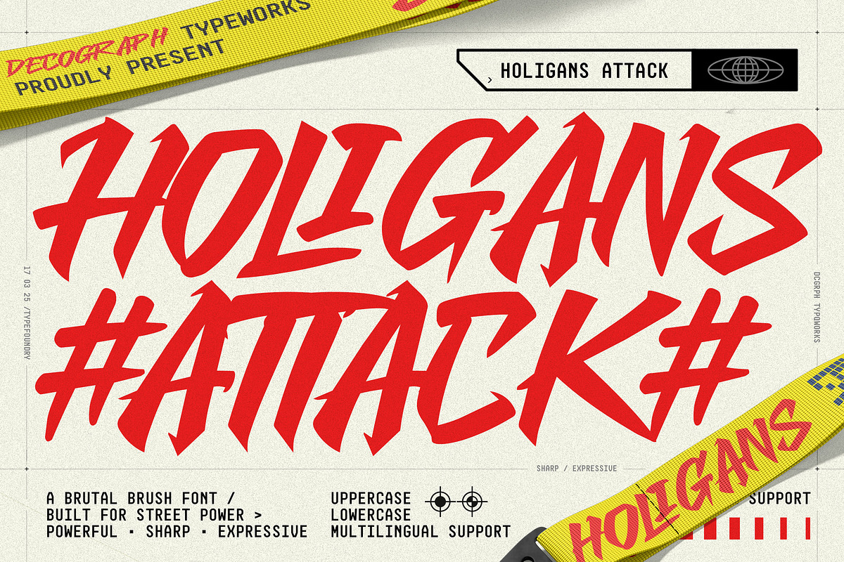 Holigans Attack – Street Font, a Handwritten Font by decographstud (Photo 1 of 8)