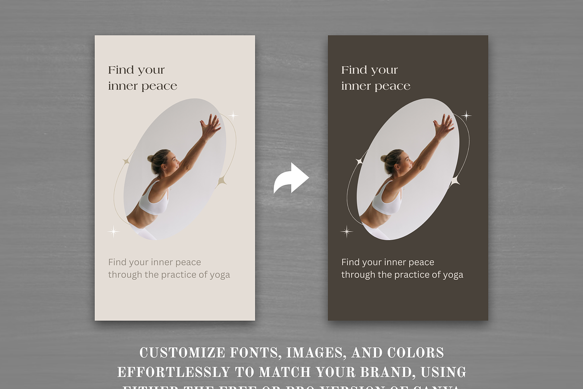 Yoga Instagram Stories Pack Canva, a Social Media Template by VeliusCreativeStudio (Photo 9 of 9)