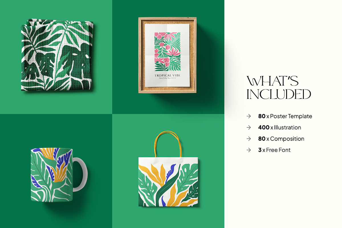 Tropical Flowers | Wall Art Creator, an Object Graphic by Leleka.Store (Photo 3 of 15)