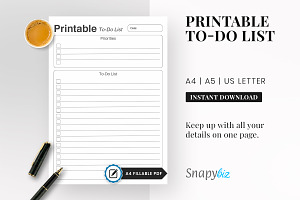 To Do List Printable Planner Pdf
