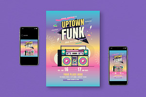 90's Music Flyer Set, a Flyer Template by graphicook