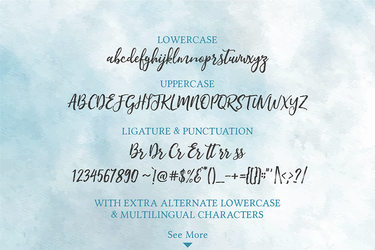 Jane Austin Font & Extra, a Script Font by 50Fox (Photo 12 of 12)