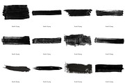 23 hand painted black brush strokes, a Texture Graphic by dyrkwyst textures (Thumbnail 3 of 3)