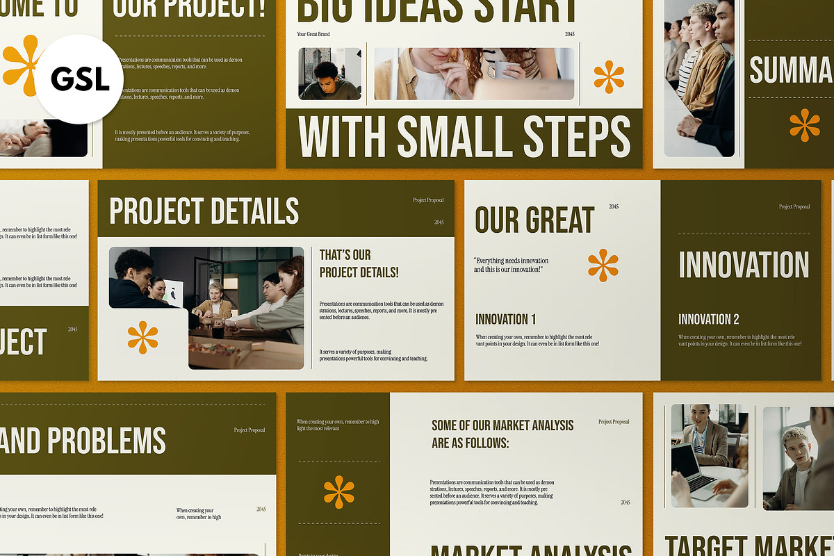 Green Project Proposal Google Slide, a Presentation Template by graphicook (Photo 1 of 4)